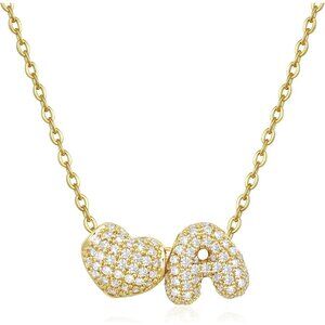Gift-Ready Heart Initial Necklace for Women - Perfect for Any Occasion